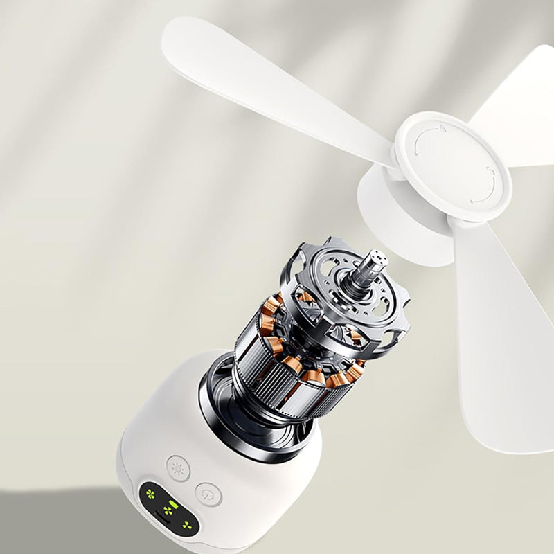 🍃 Wiederaufladbarer Deckenventilator mit LED-Beleuchtung