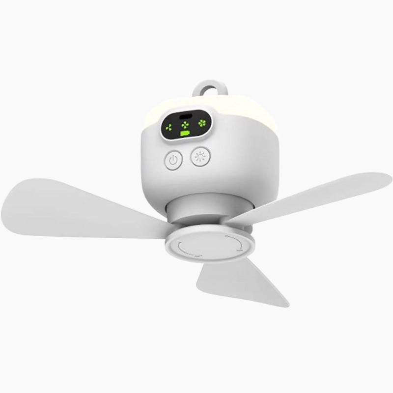 🍃 Wiederaufladbarer Deckenventilator mit LED-Beleuchtung
