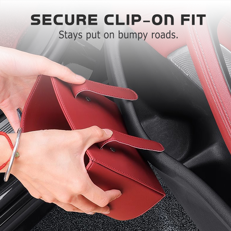 🥳BIG SALE 2026🥳💞Over 50,000 sold!🚗🧺 50% OFF! Leather cup holder for car door – Wide opening, easy to reach drinks and phone. Secure attachment with clip. PU leather, durable and stylish. 🛡️