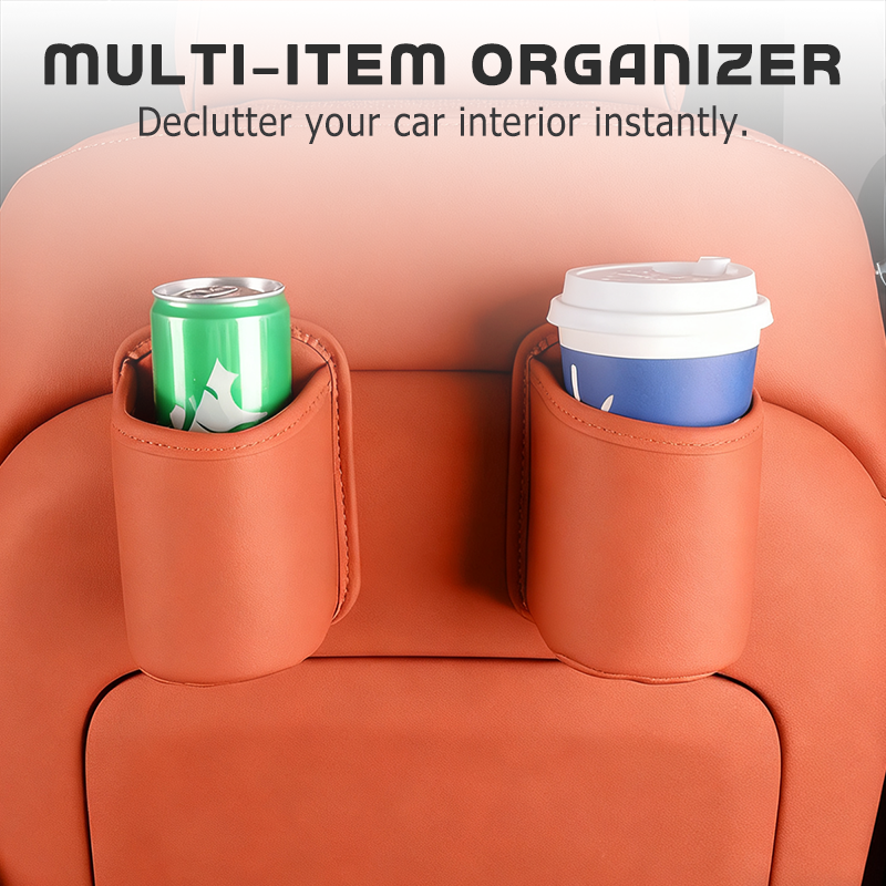🥳BIG SALE 2026🥳💞Over 50,000 sold!🚗🧺 50% OFF! Leather cup holder for car door – Wide opening, easy to reach drinks and phone. Secure attachment with clip. PU leather, durable and stylish. 🛡️