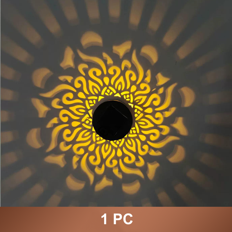 Solar-Powered Mandala/Sunflower Projector Light