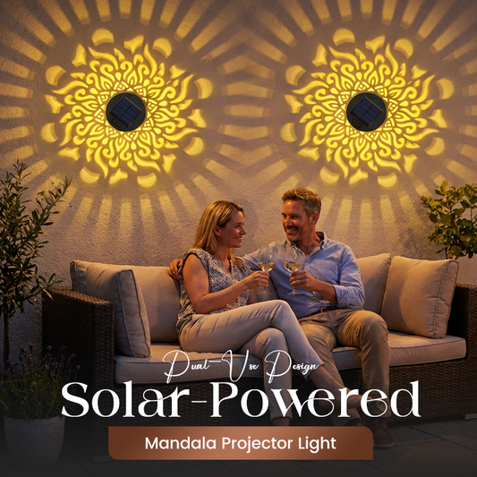 Solar-Powered Mandala/Sunflower Projector Light