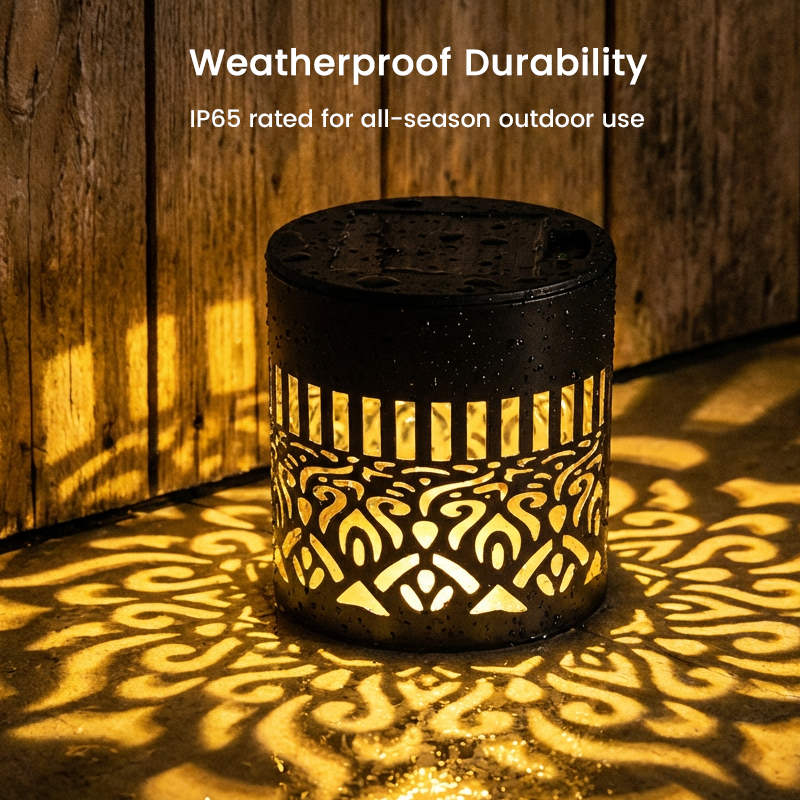 Solar-Powered Mandala/Sunflower Projector Light