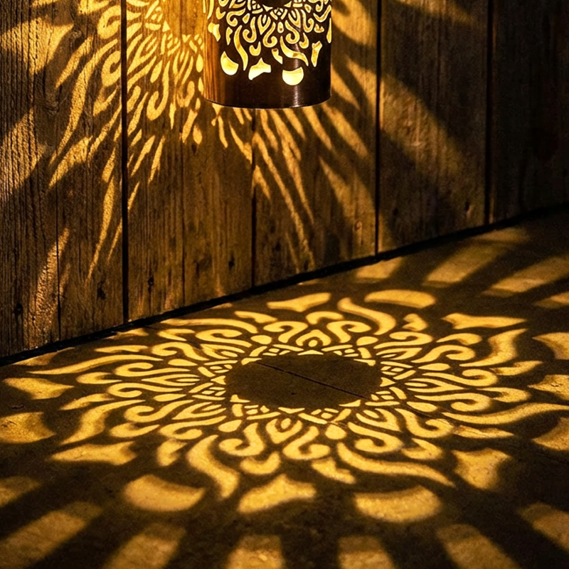 Solar-Powered Mandala/Sunflower Projector Light
