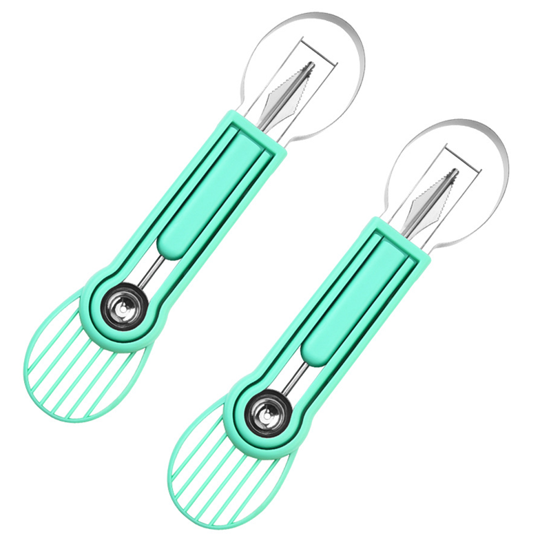 🍉 Get 50% off now! 3-piece set for fruit and melons - for cutting, shaping and decorating - made of stainless steel, compact storage, comfortable to hold - especially suitable for honeydew melon, watermelon and soft fruits