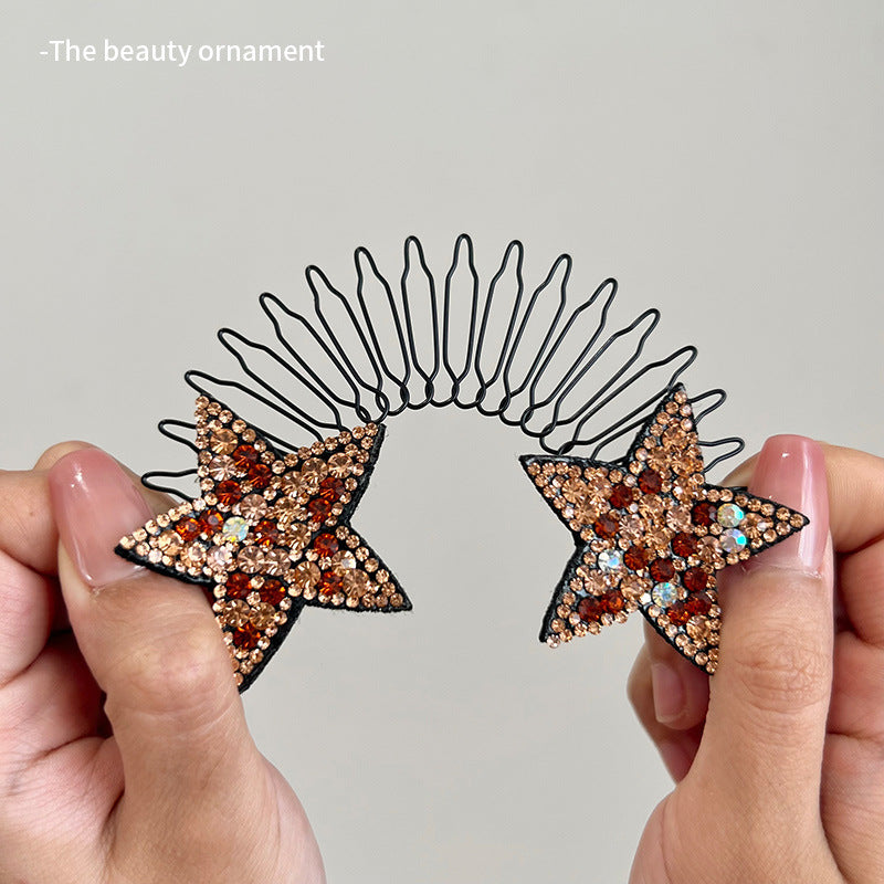 Flexible invisible grip comb for flyaway hai