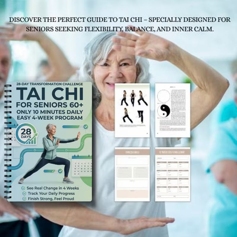 📘 50% OFF NOW! 🧘 Tai Chi Practice Book for Seniors & Beginners – 28-day program, 10-minute daily exercises & beginner-friendly moves – perfect for strength, balance and relaxation 🌿