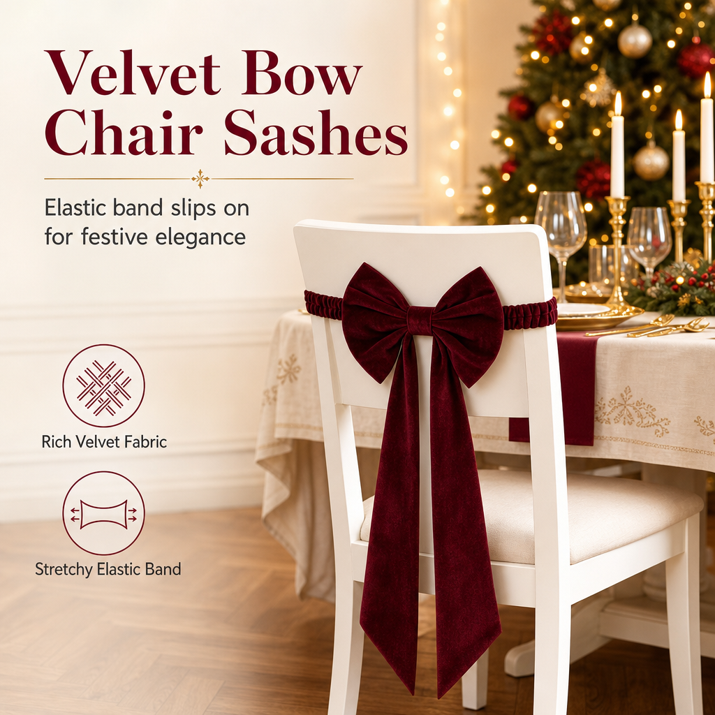 ⏳🔥50% OFF FOR A LIMITED TIME! ⏰🎀Large velvet Christmas bow - elegant decoration for the Christmas tree and home